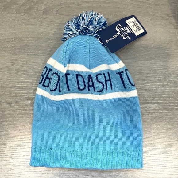 New Balance Blue Pom Beanie - Picture 1 of 5